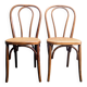 Cane and bentwood chairs