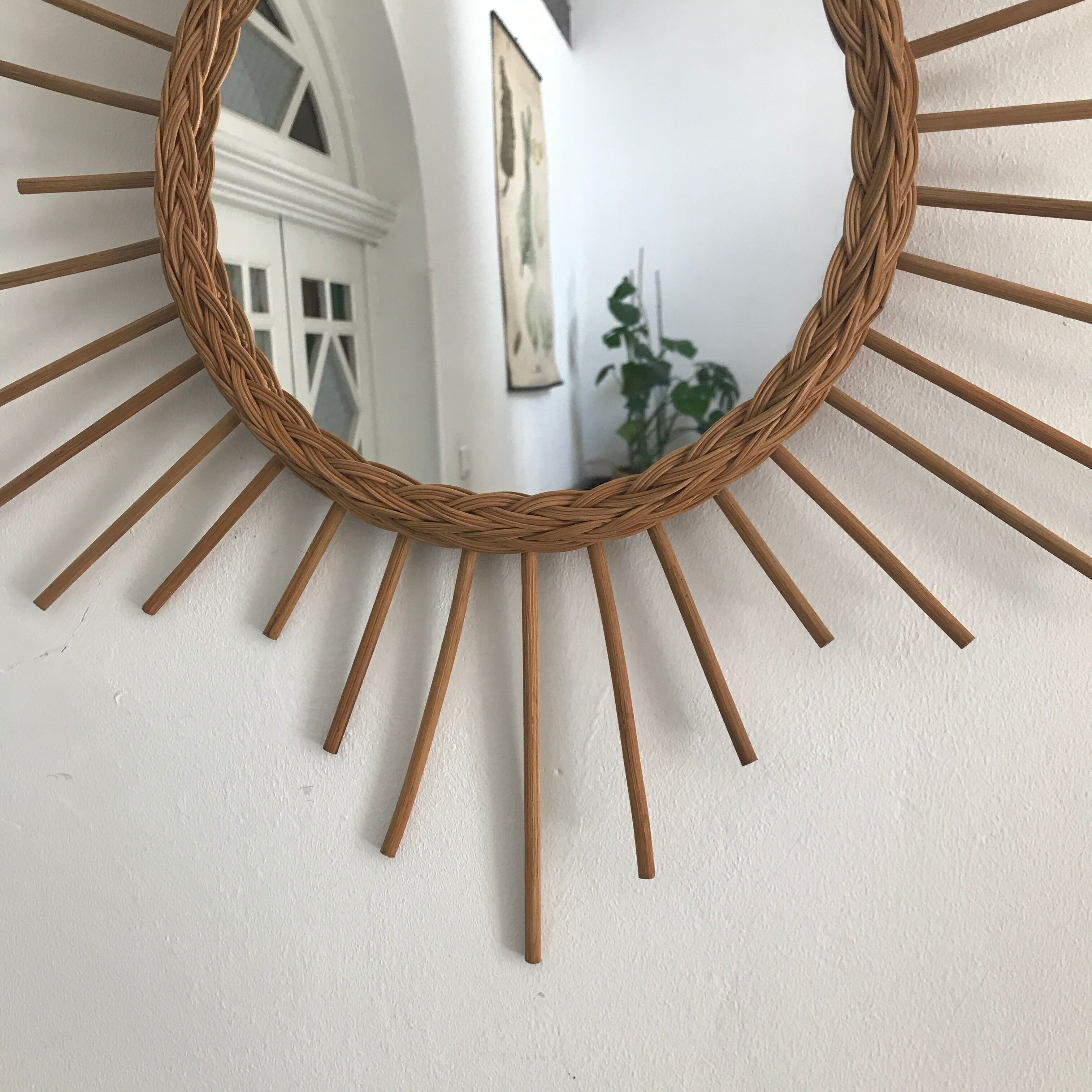 Miroir rotin