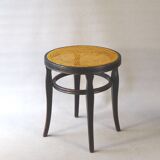 Pair of Thonet stools out of catalogue, circa 1890, new canework