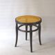 Pair of Thonet stools out of catalogue, circa 1890, new canework