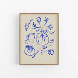 Naive Illustration giclee print, 50x70cm