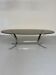 Old metal coffee table with smoked glass, Italian design, 70s vintage