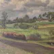 Vintage Impressionist Landscape Oil Painting by Holger Havrehed