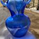 Joli petit Vase , en verre bullé