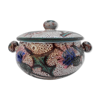 Enamelled terracotta soup tureen