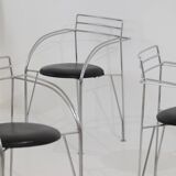 4 Silver Moon Chairs / Armchairs by Pascal Mourgue for Fermob 1980