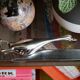 Vintage goose in flight bottle opener in silver metal