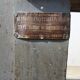 Peugeot brand old green patina wooden workbench