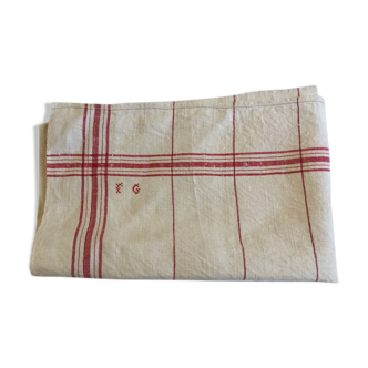 FG monogram linen towel