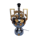 Chrome and gilded metal lamp ep 1970 hollywood regency / neoclassical