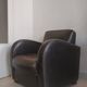 Vintage club armchair in dark brown leather – 1980s-1990s style