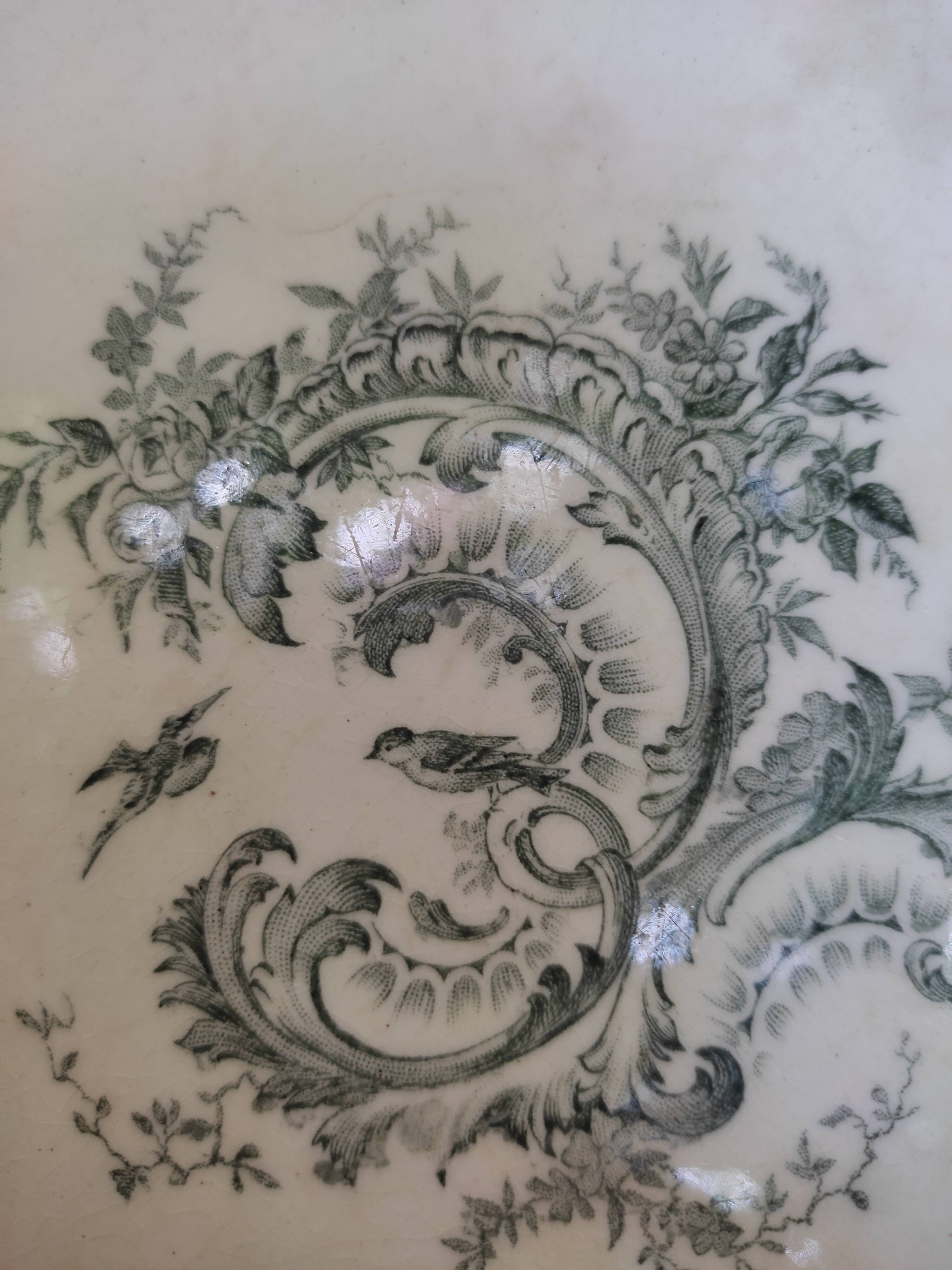 Hollow earthenware dish by Gien