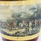 Vintage metal wastepaper basket hunting scene Bury Hunt