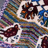 Colorful Boucherouite Azilal Moroccan rug - 97 x 184 cm