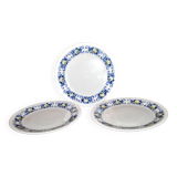 Set of 3 Villeroy & Boch vintage CADIZ porcelain dinner plates, 1970s