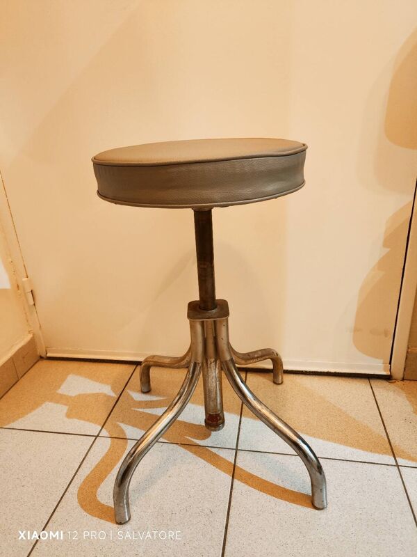 Tabouret d’architecte BAP Gris clair Réglable 40 à 60 cm Parfait état