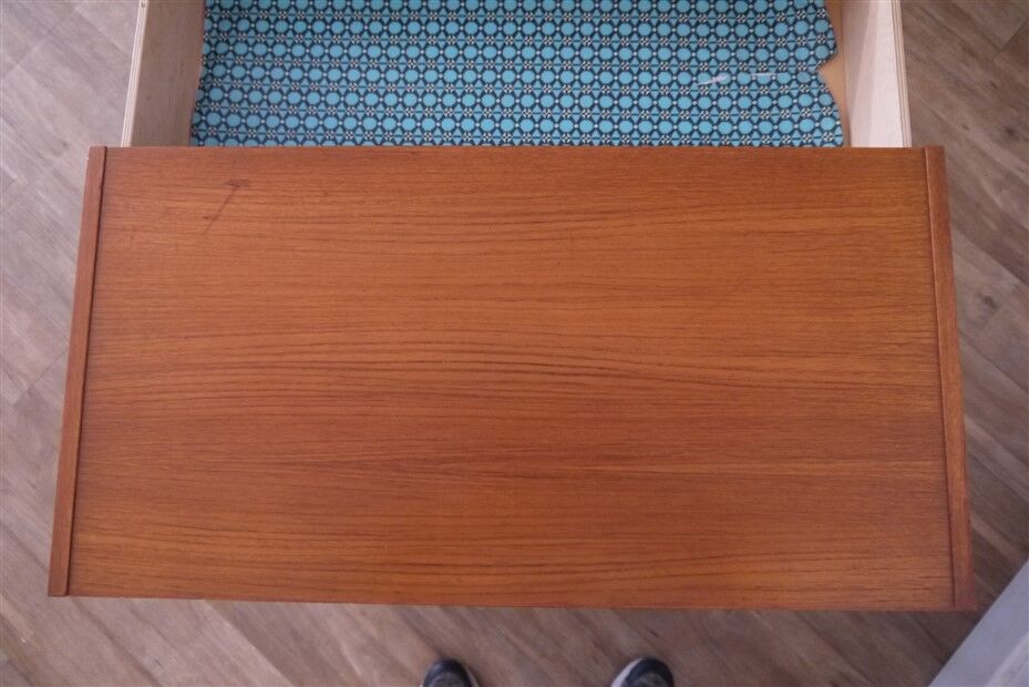 1960 vintage Scandinavian teak chest of drawers