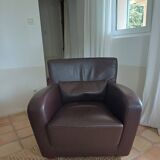Fauteuil club cuir cinna