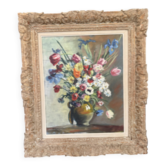 Oil on canvas still life signed Bellenger.