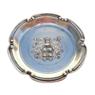 Cup / Pocket empty Silver metal Diameter: 90 mm