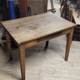 Old rustic bistro table in old solid oak -1m