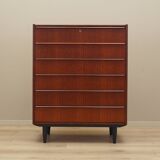 Teak chest of drawers, Danish design, 1970s, manufactured in Denmark