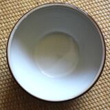 Two-tone vintage stoneware salad bowl from Digoin.
