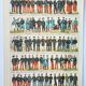 Old engraving 1898, French army uniforms (infantry) • Lithograph, Original plate
