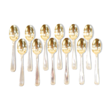 12 spoonfuls a moka boulenger art deco in silver metal modele suzy