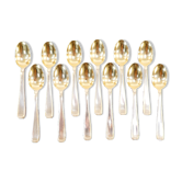 12 cuilleres a moka boulenger art deco en metal argenté modele suzy