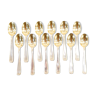 12 spoonfuls a moka boulenger art deco in silver metal modele suzy
