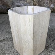 Table basse en travertin octogonale, vintage circa 70/80