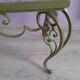 Glass and wrought iron coffee table. 1950s/1960s