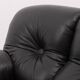 Fauteuils lounge vintage design italien en cuir noir de PelleRossi