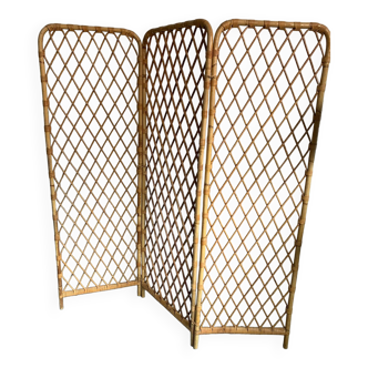 Vintage rattan screen