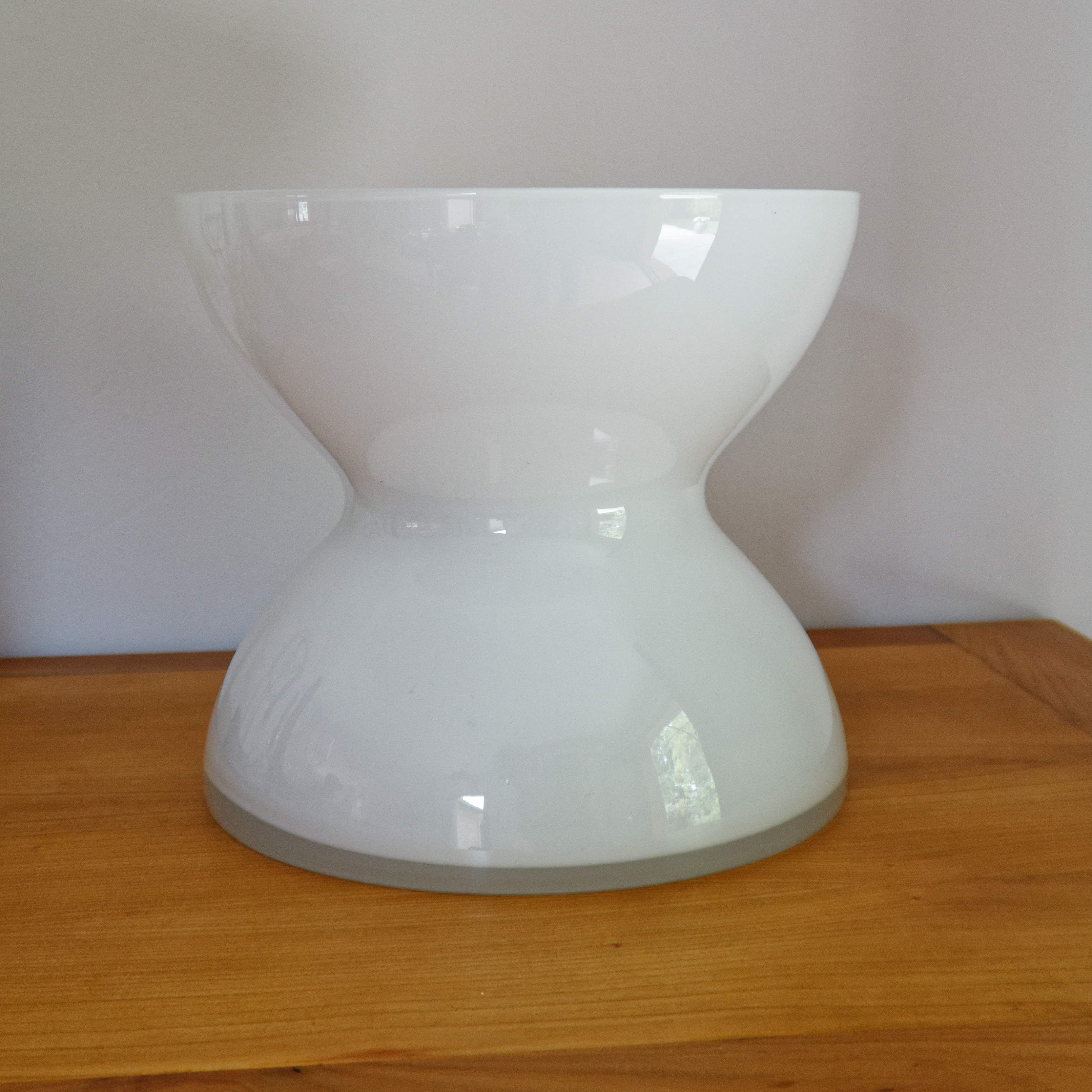 Vase diabolo ikea opaline blache