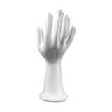 Hand soliflore white ceramic baguier