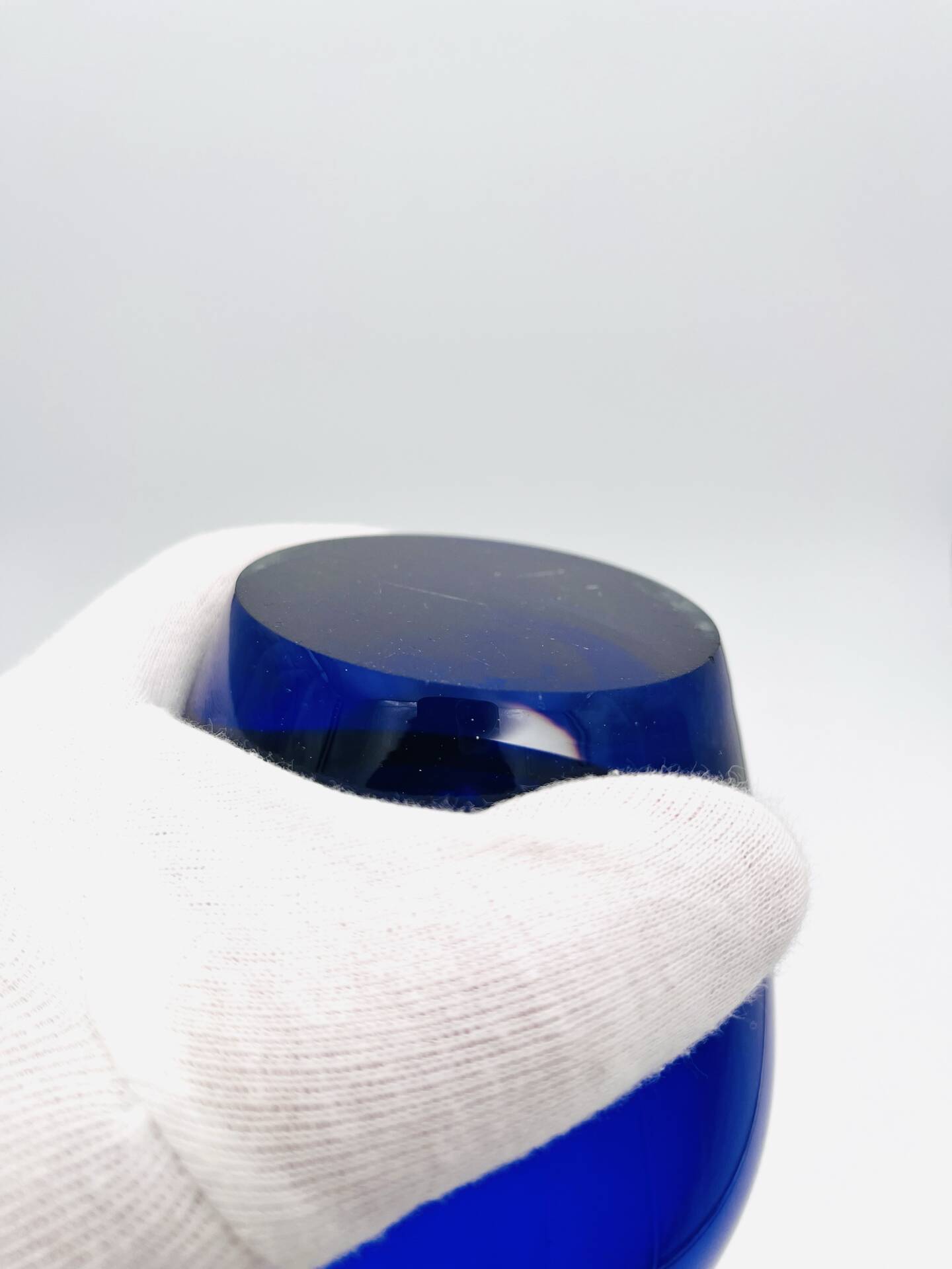 Giant Vase 44cm Bo Borgström Åseda Blue Glass Sweden Label