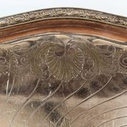 Large silver-plated serving tray, late 19th century.