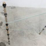 Glass and brass shop window display shelf 1950