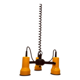 Yellow three-bulb hanging lamp, Mand Eurolux, 1970