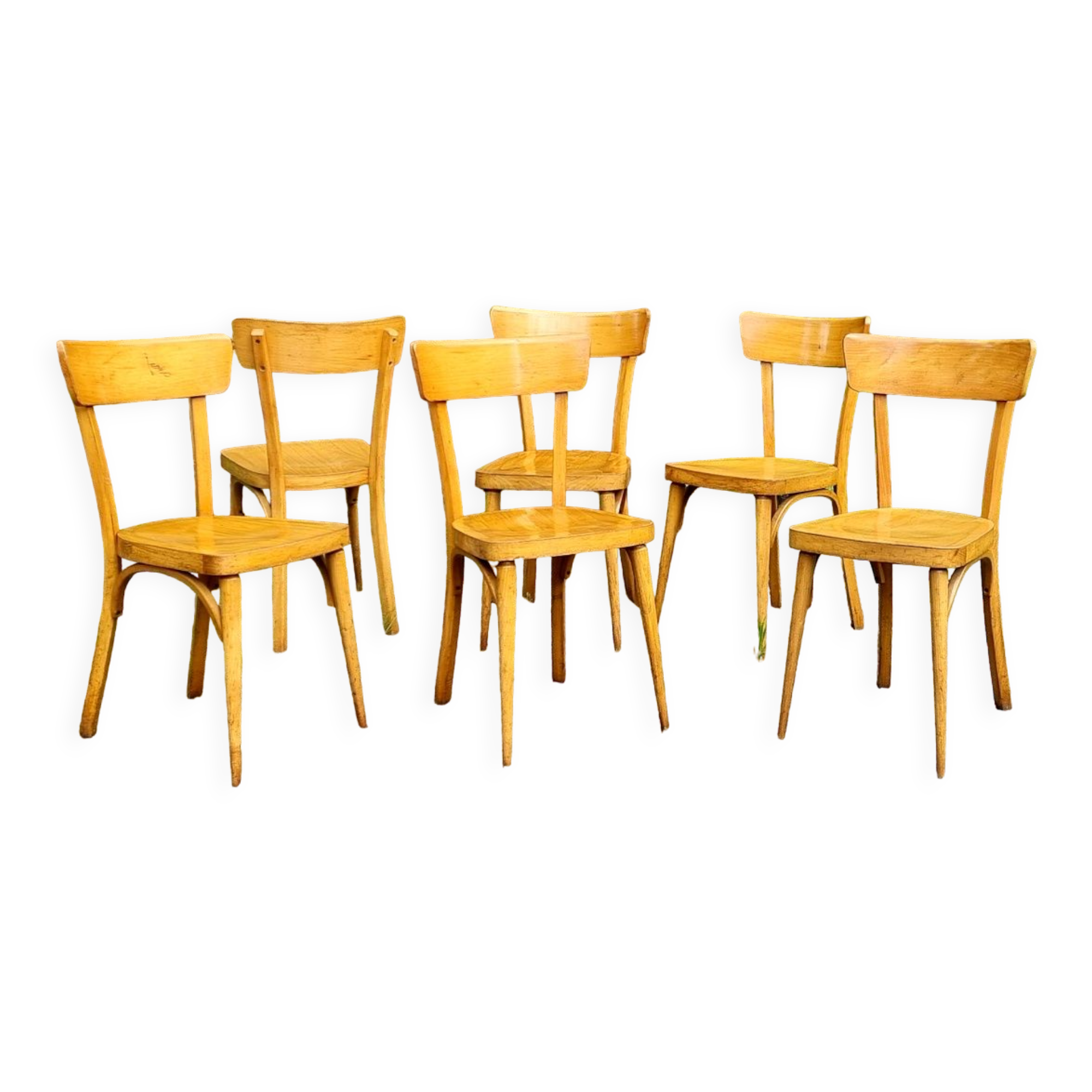 6 bistro chairs 70s