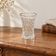 Vase soliflore en verre transparent taillé, décor géométrique