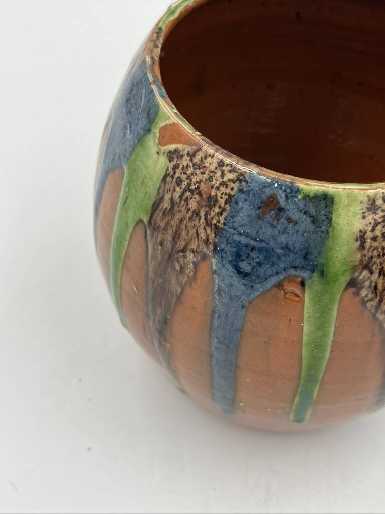 Set of 4 Flemish art nouveau stoneware