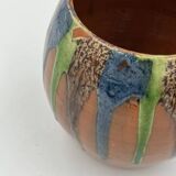 Set of 4 Flemish art nouveau stoneware