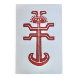 Original Pre-Columbian print, 1960s