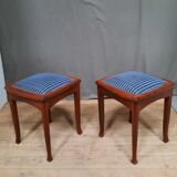 Pair of art nouveau stools
