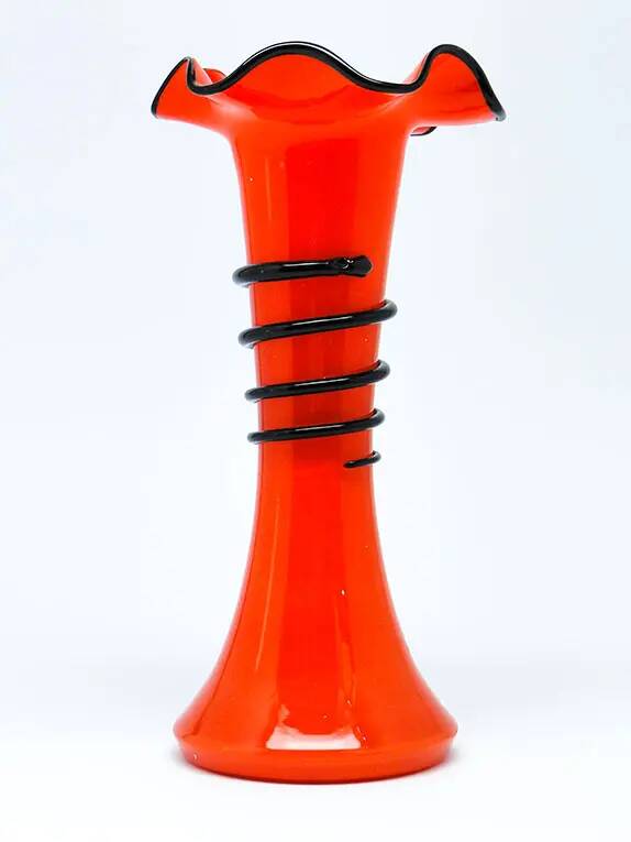 Tango vase, Art Deco, glass, Kralik, Czechoslovakia, 1930s