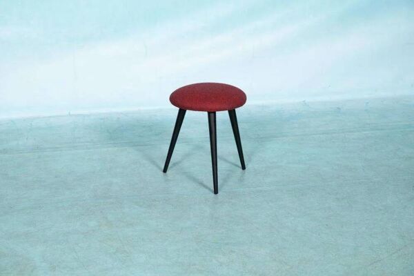 Tabouret vintage années 60 avec nouveau tissu Ploeg, piano