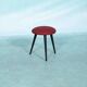 Vintage 1960s stool with new Ploeg fabric, piano.